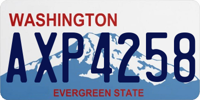 WA license plate AXP4258