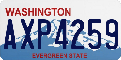 WA license plate AXP4259