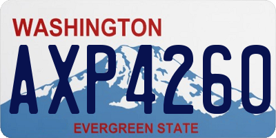 WA license plate AXP4260