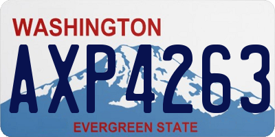 WA license plate AXP4263