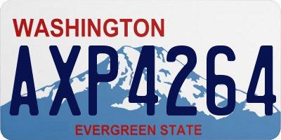 WA license plate AXP4264