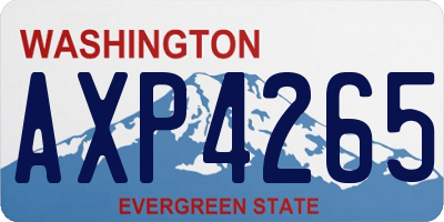 WA license plate AXP4265