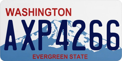 WA license plate AXP4266