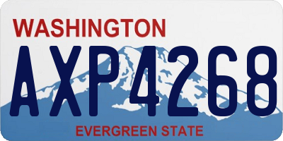 WA license plate AXP4268