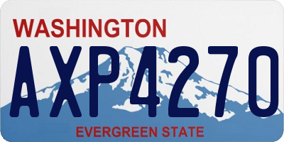 WA license plate AXP4270
