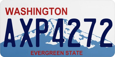 WA license plate AXP4272