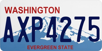 WA license plate AXP4275