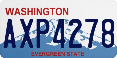 WA license plate AXP4278