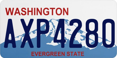 WA license plate AXP4280