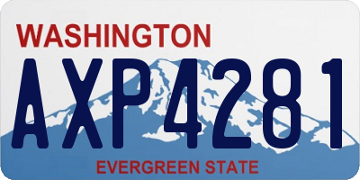 WA license plate AXP4281