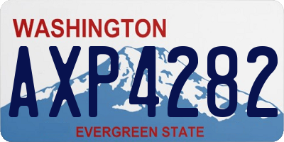 WA license plate AXP4282