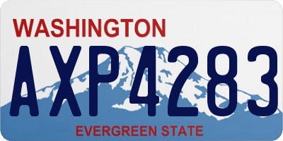 WA license plate AXP4283