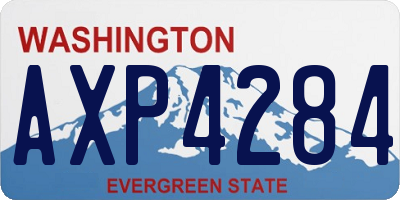 WA license plate AXP4284