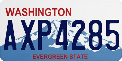 WA license plate AXP4285