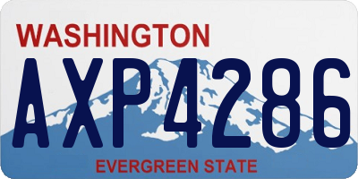 WA license plate AXP4286