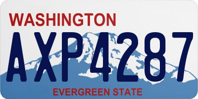 WA license plate AXP4287