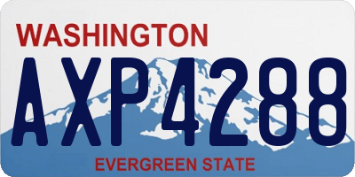 WA license plate AXP4288