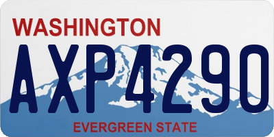 WA license plate AXP4290