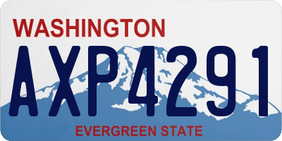 WA license plate AXP4291