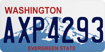 WA license plate AXP4293