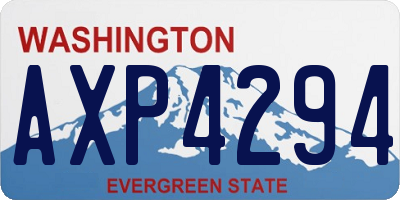 WA license plate AXP4294