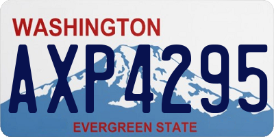WA license plate AXP4295
