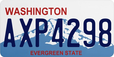 WA license plate AXP4298