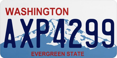 WA license plate AXP4299