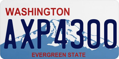 WA license plate AXP4300