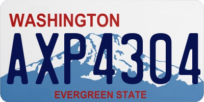 WA license plate AXP4304