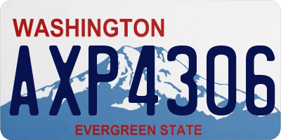 WA license plate AXP4306