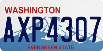 WA license plate AXP4307