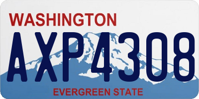 WA license plate AXP4308