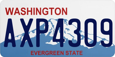 WA license plate AXP4309