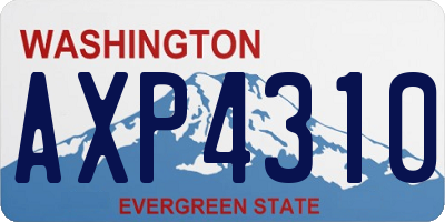 WA license plate AXP4310