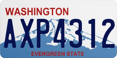 WA license plate AXP4312
