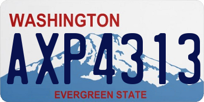 WA license plate AXP4313