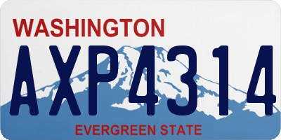 WA license plate AXP4314