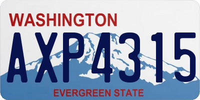 WA license plate AXP4315