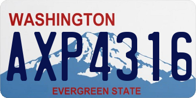 WA license plate AXP4316