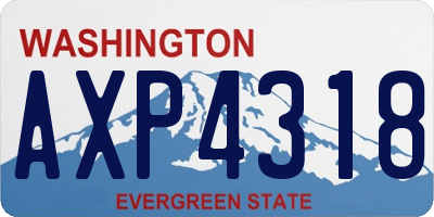 WA license plate AXP4318