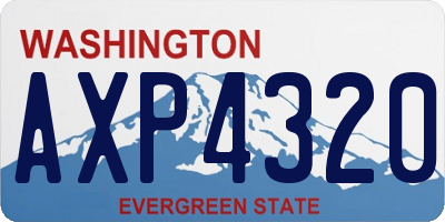 WA license plate AXP4320