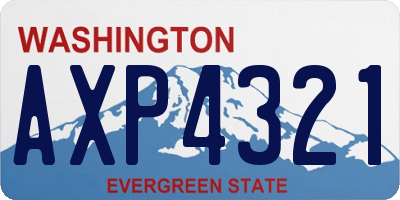 WA license plate AXP4321