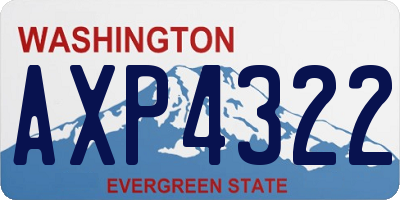 WA license plate AXP4322