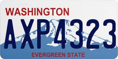 WA license plate AXP4323