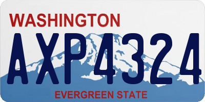 WA license plate AXP4324