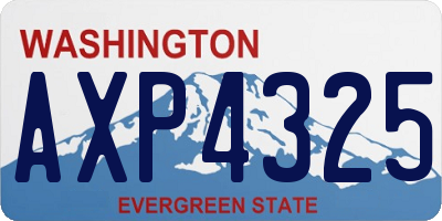 WA license plate AXP4325