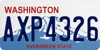 WA license plate AXP4326