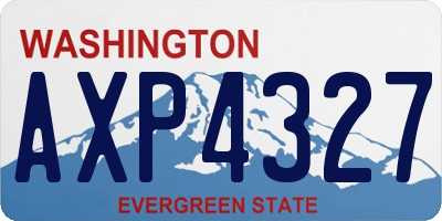 WA license plate AXP4327