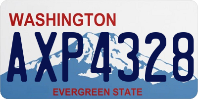 WA license plate AXP4328